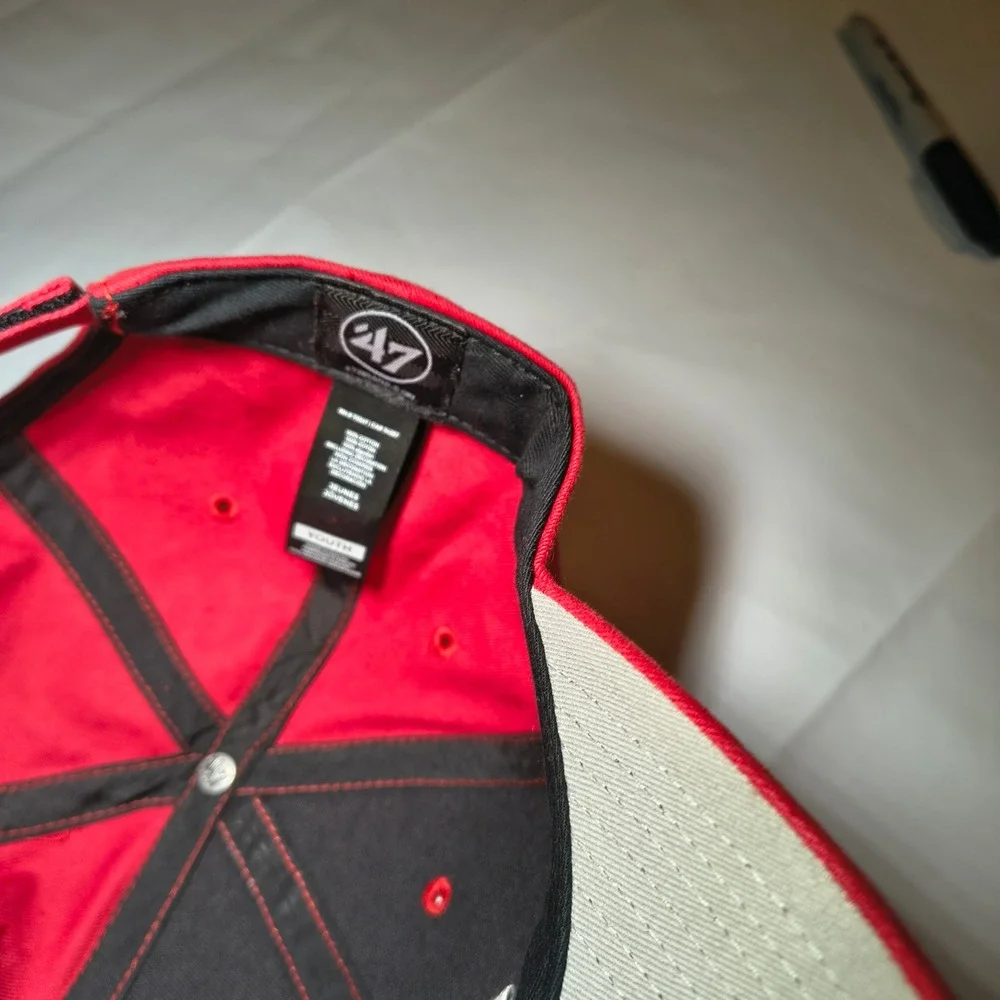 47 Brand Cincinnati Reds Youth MLB Baseball Cap Red Adjustable Hat Embroidered